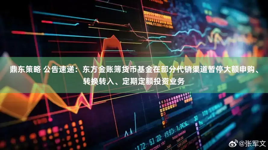 鼎东策略 公告速递：东方金账簿货币基金在部分代销渠道暂停大额申购、转换转入、定期定额投资业务